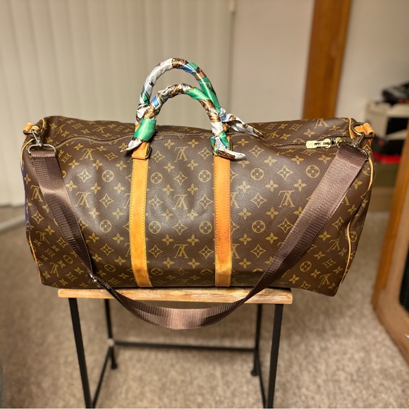 Louis Vuitton Other - Louis Vuitton Brown Monogram Canvas Keepall 55 Duffel Bag with unbranded strap